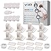 Safety Baby Magnetic Cabinet Locks | 8 Locks + 2 Keys| Secure Drawers and Cupboards | Easy Installation: No Tools, Protects Furniture & Children | Bonus: 8 Electrical Plug Covers by VARDI