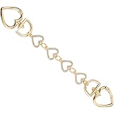 Larrel Heart Bag Extender Chain, Metal Purse Strap Extender Stylish Strap Replacement Bag Charms Purse Decorations Bags Accessories for Women Handbags Wallet Crossbody Shoulder Bags (Gold)