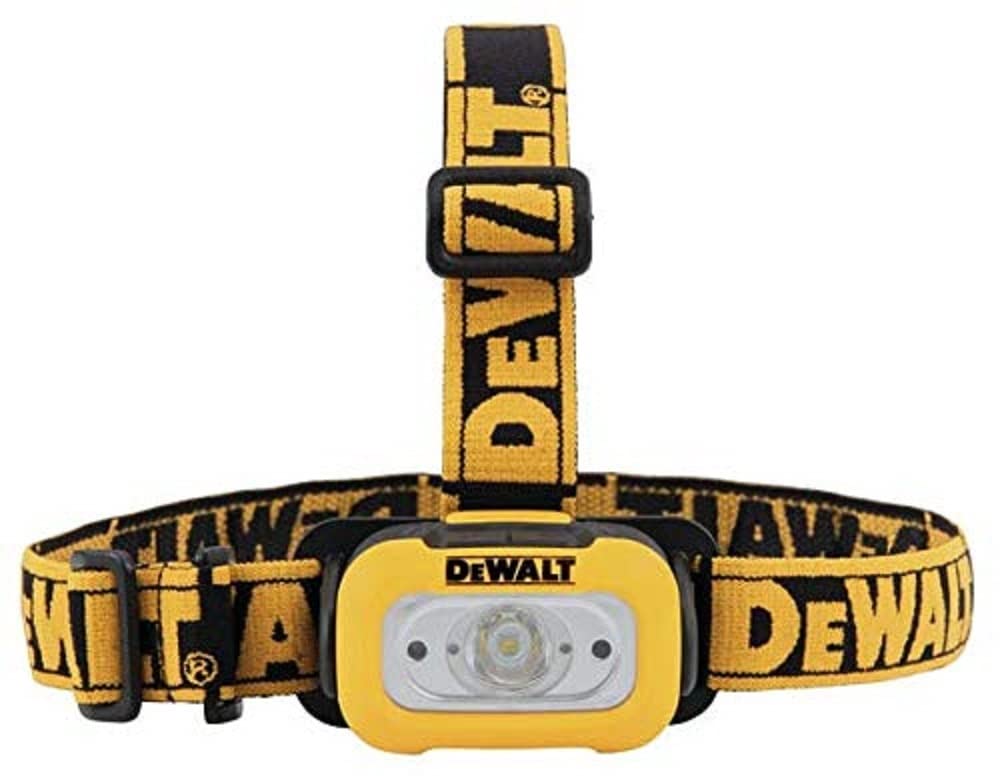 DEWALT Headlamp for Jobsite, 200 Lumen (DWHT81424), Yellow
