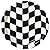 Creative Converting Round Dessert Plates, Black and White Check