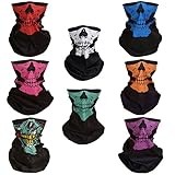GraceMe 8PCS 9PCS Multifunction Magic Motorcycle Outdoor Sport Seamless Colorful Tube Half Face Mask Wrap Headband Scarf