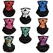 GraceMe 8PCS 9PCS Multifunction Magic Motorcycle Outdoor Sport Seamless Colorful Tube Half Face Mask Wrap Headband Scarf