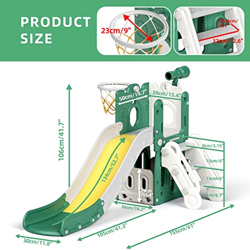 Glaf Toddler Slide 5 in 1 Kids Slide Freestanding Climber Slides