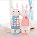Me Too Tiramitu Plush Bunny Dolls Stuffed Rabbit Toys Easter Gifts Decorations 12 inches (Blue Grid Dress