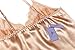 BellisMira Women's Satin Chemise Nightgowns, Sexy Sleepwear V Neck Spaghetti Strap Silk Lace Nightdress Champagne Gold, L