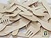 Wooden Disposable Cutlery Set - 200pcs 100 Forks, 50 Spoons, 50 Knives 6.25