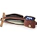 Teemzone Leather Hign Waist Bag Fanny Pack for Men and Women Phone Holder Fanny Sling Bag Brown Running Belt Hip Bum Pack Thigh Holster Cross Body
