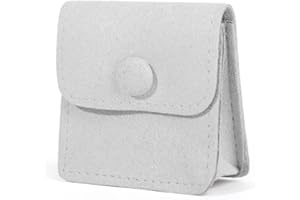 Party Wedding Necklace Pouches Bracelets Gift Packaging Packaging Snap Bags Jewelry Purse Bags Velvet Pouch(Grey) Clever Desi