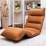 Merax Foldable Floor Chair Relaxing Lazy Sofa Bed Seat Couch Lounger (Coffee)