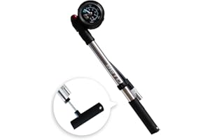 Beto High Pressure Shock Pump for MTB Suspension – 400 PSI Max with 1.5" Gauge, Fine-Tune Bleed Valve, T-Handle & Swivel Hose