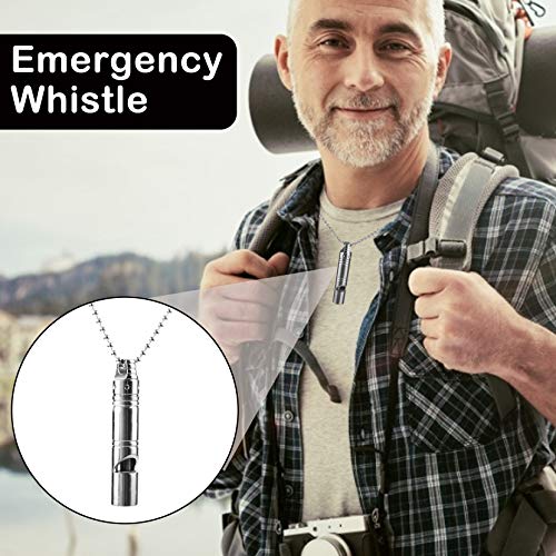 Autuveen Titanium Outdoor Emergency Whistle,EDC Loud Whistle Necklace