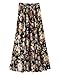 Ouye Women's Summer Pleated Chiffon Maxi Skirt