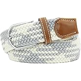 Huyfhksd Mixed Color Woven Stretch Braided Belts for Men and Women Fashion Elastic Belts