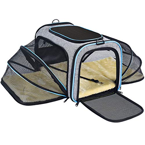 OMORC Pet Carrier Airline Approved, Expandable Foldable SoftSided Dog