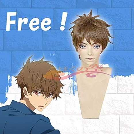 Amazon こはく ハイ スピード Free Starting Days フリー 桐嶋夏也 きりしま なつや ウイッグ 耐熱 かつら コスプレ アニメ 風 フリーサイズ コスプレ 仮装 通販