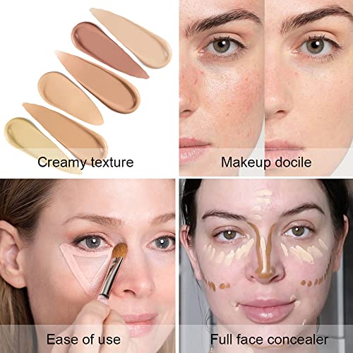 6 Color Correcting Concealer Palette With Concealer Brush, Tattoo