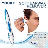 Ear Cleaner Swab，Easy Earwax Removal Soft Spiral Cleaner ，with 16 Washable Silicone Tips
