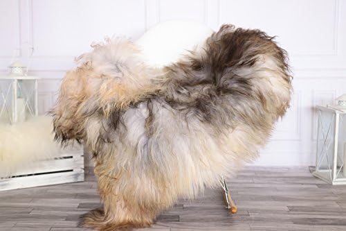 Icelandic Sheepskin Rug | Real Sheepskin Rug | Icelandic Sheepskin | Sheepskin | Shaggy Rug | Sheepskin Throw | Brown Gray Sheepskin Rug | #JANISL82