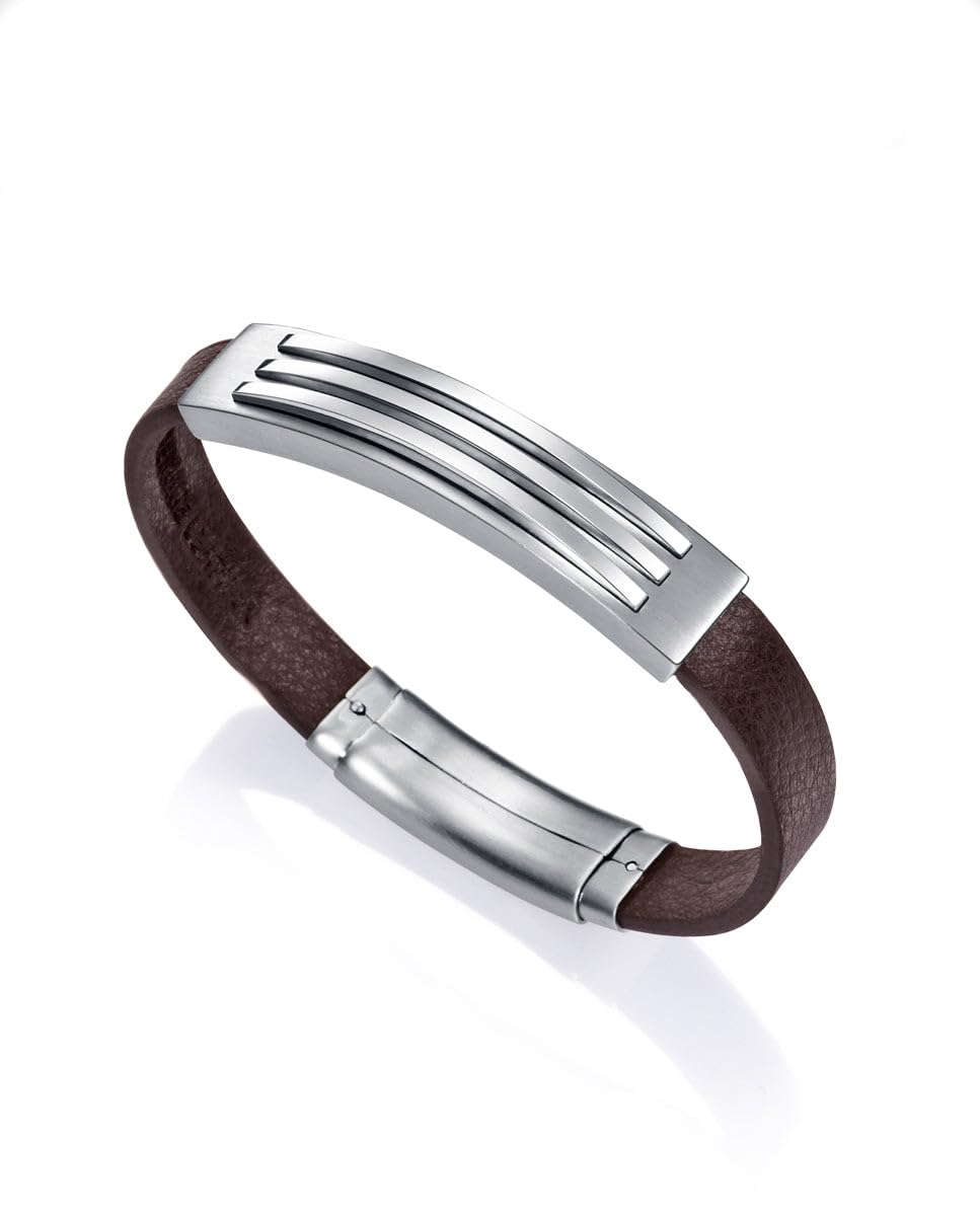 Viceroy 75051P01011 Fashion Steel and Leather Bracelet