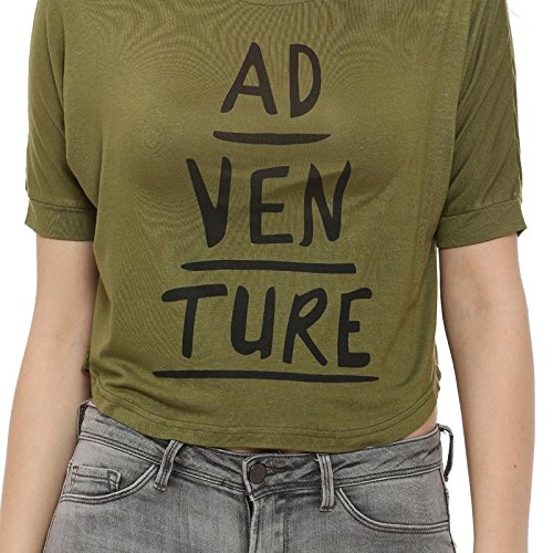 campus sutra women printed crop top