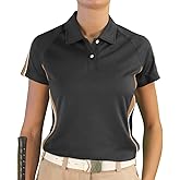 Ladies Eagle Golf Shirt - Black/Khaki