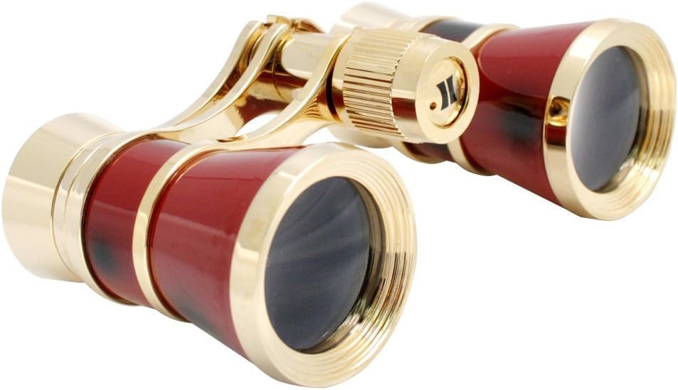 Eschenbach glamour red 3x25 opera binoculars for adults, red-gold - Image 3
