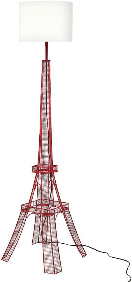 Euro Style Collection Escfl Paris Red Paris Eiffel Tower Metal Body Floor Lamp
