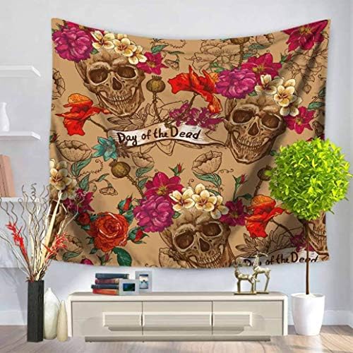 Vic Gray Wall Hanging Tapestry Fashion Skull Pattern Soft Fabric Blankets Modern Home Decor Tapestries