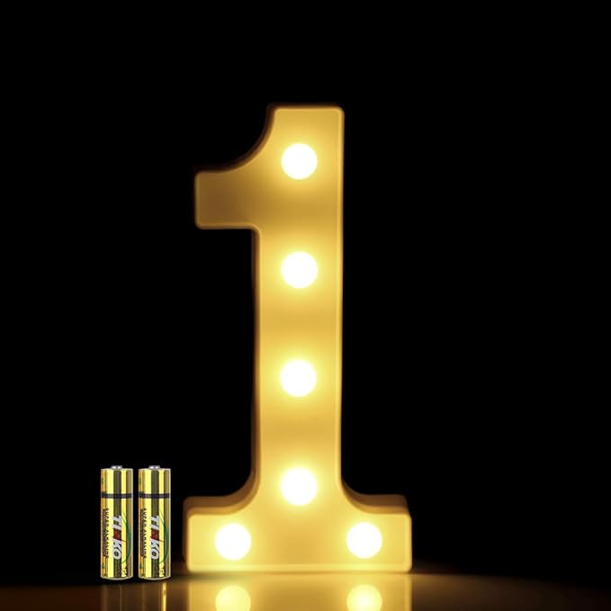 HONPHIER® LED Number Lights Marquee Decoration Light Up Numbers Night