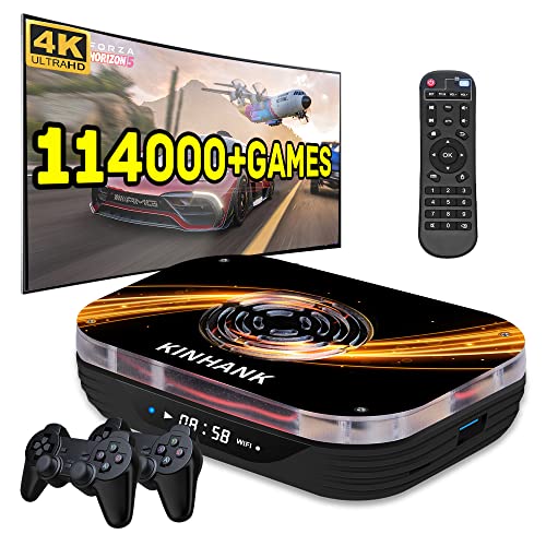 Retro Game Console Super Console X3 Plus,Video Game Console with 114000+ Retro Game,S905X3 Chip,EmuELEC 4.5/Android 9.0/CoreE,8K UHD Output,USB 3.0,Compatible with Most Emulators2.4G+5G,BT 4.0(256GB)