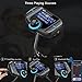 Bluetooth FM Transmitter for Car, Bullker Bluetooth Transmitter Radio with 1.7 Inch Display, QC3.0 and Smart 2.4A Dual USB Ports, AUX Input/ Output, TF Card Mp3 Player, Hands-free Calling