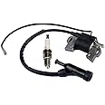 Panari GP7500E Ignition Coil for Generac GP5000 GP5500 GP6000E GP6500 GP7500 Generator for Honda GX240 GX270 GX340 GX390 8HP 9HP 10HP 13HP Engine Parts with Spark Plug