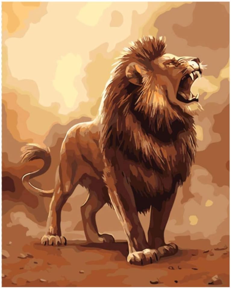 Csyhl Tier DIY Malen Nach Zahlen Tiger Lion Paint Kits