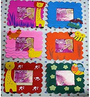 KidzBell Wooden Cute Animal Design Photo Frame for Birthday Return Gift ( Set of 6 ) Return Gift