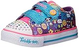 Skechers Kids Girls' Twinkle Toes-Shuffles Sneaker, Emoji Multi, 8 M US Toddler