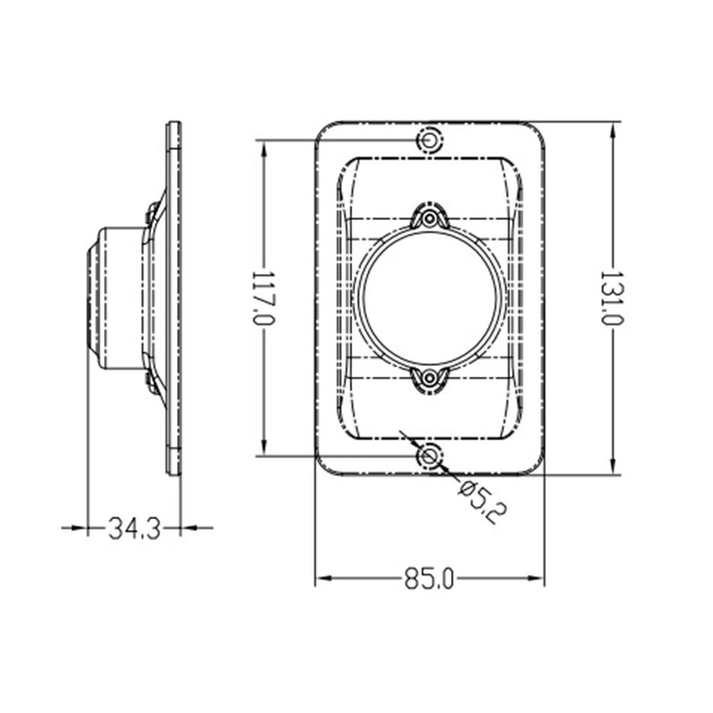 TOTAL MARINE Pac Trade Boat LED Transom Stern Light Stainless Steel 304 Splash Proof Flush Mount