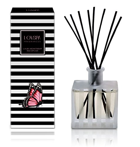 LOVSPA Smoked Vanilla Bean Luxury Home Fragrance Diffuser Reeds Set | Smoked Tahitian Vanilla, Desert Sandalwood, Leather, Corn, Malt & Southern Bourbon