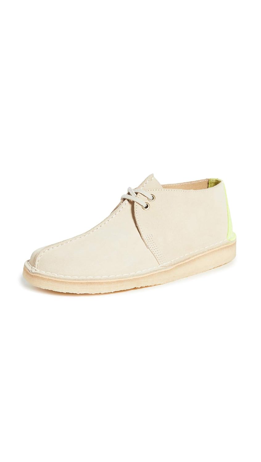 clarks desert trek off white suede