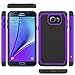Note 5 Case, LK [Drop Protection] [Shock-Absorption] Hybrid Dual Layer Armor Defender Protective Case Cover for Samsung Galaxy Note 5 (Purple)