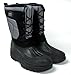 LABO Men's Winter Snow Boots Shoes Waterproof Insulated Lace UP (D,M) 620 BLACK-8.5