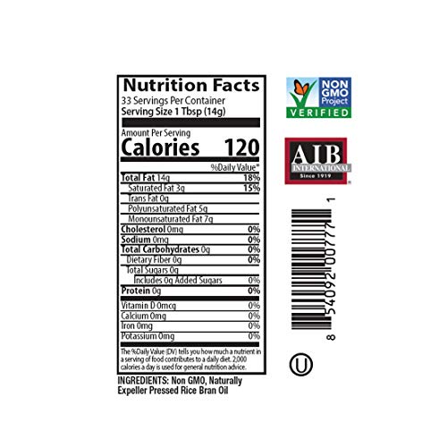 Native Harvest Non-GMO Rice Bran Oil 473ml (16 fl.oz)