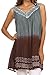 Sakkas Merida Ombre Relaxed Fit Sleeveless V-Neck Blouse