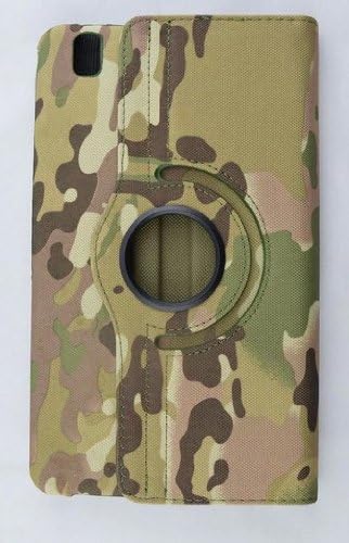 Noarks ® 360 Degrees Rotating Camouflage Pattern PU Stand Leather Case Cover for Samsung T320 GALAXY Tab Pro 8.4 inch Tablet (Camo Pattern C)