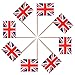Topoox 100 Pack British Flag Party Cupcake Picks Toothpick Flag Dinner Flags Cake Toppers Decorations