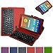 AT&T Trek HD Bluetooth Keyboard Case,Mama Mouth Slim Stand PU Leather Case Cover With Romovable Bluetooth Keyboard For 8" AT&T Trek HD 8 inch 4G LTE Tablet (Not fit AT&T Trek 2 HD 8 2016),Red