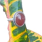 Mother Day Gifts, Carnelian Silver Ring, 925 Sterling Silver, Bohemian Jewelry, Statement Ring For Women, Vintage Style, Handmade Rings, Wedding Gift, Women's Jewelry, Valetnine Day Gifts