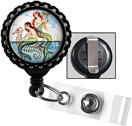 Classical Mermaids Retractable Badge Reel