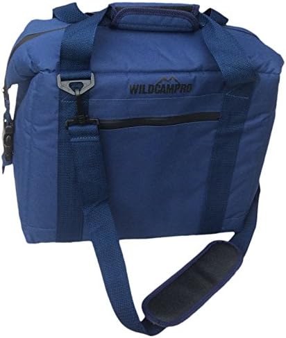 Collapsible Cooler Bag Soft Sided- Thermal Insulated Cooler Coolers Lunch Bag Tote Heavy Duty Picnic Cooler Basket Hamper with Shoulder Strap Large 24 Can Pack Portable Foldable Reusable (Navy Blue)