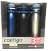 Contigo ThermaLock Leak-Proof Stainless Steel Water Bottles | 24 Hrs Cold | 10 Hrs Hot | Removable Spout | Easy Cleaning | Carry Handle | BPA Free | 3 Pack (Silver, Blue, Black)