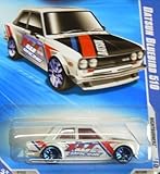 2010 HOT WHEELS NIGHTBURNERZ 09/10 WHITE DATSUN BLUEBIRD 510